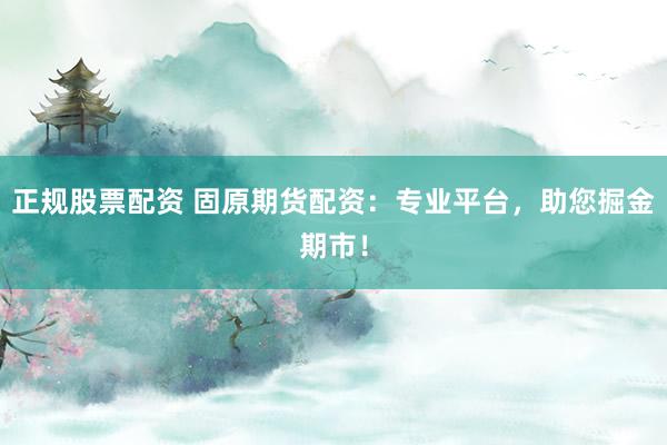 正规股票配资 固原期货配资：专业平台，助您掘金期市！