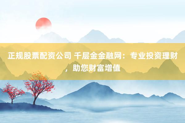正规股票配资公司 千层金金融网：专业投资理财，助您财富增值